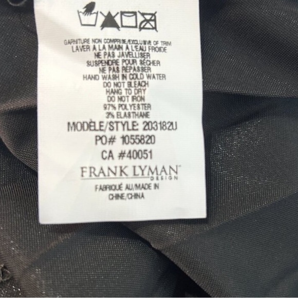 Frank Lyman Design Black Midi Skirt - Faux Leather - Picture 4 of 8